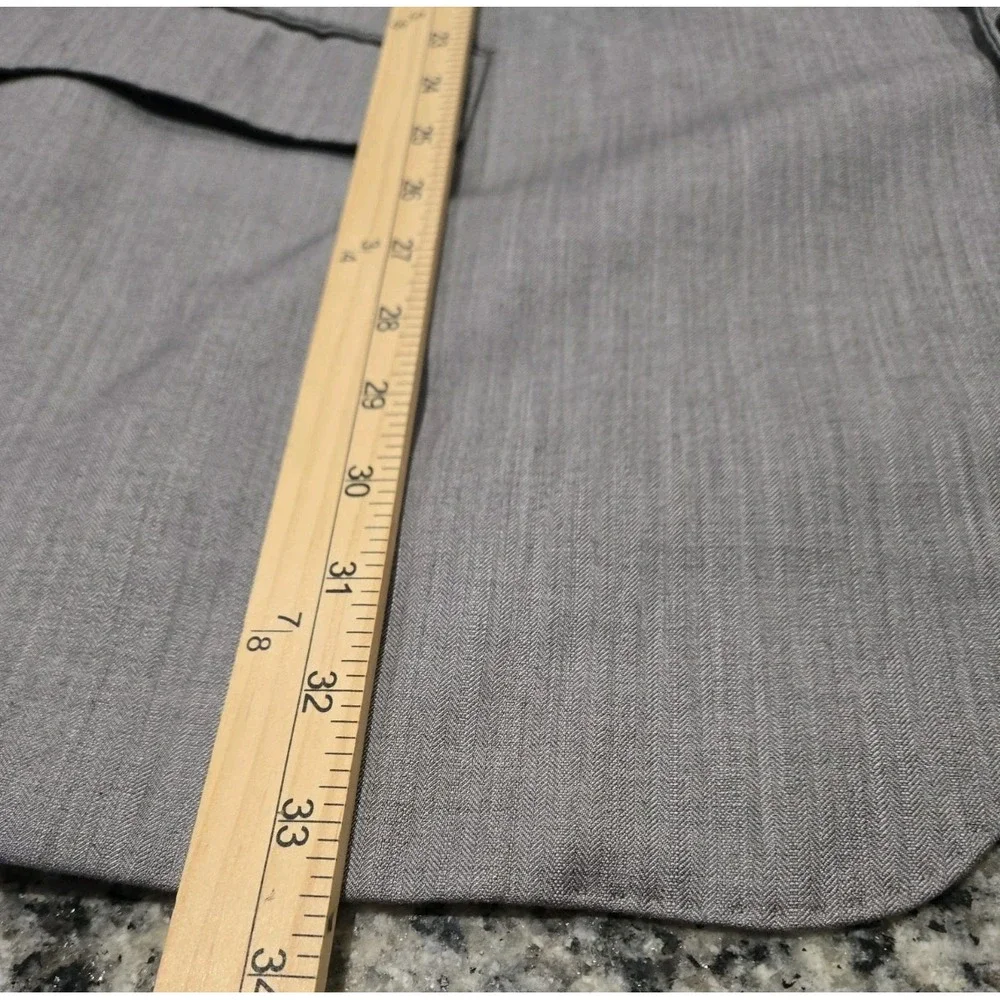Perry Ellis Suit Jacket Gray 50 L Poly Blend